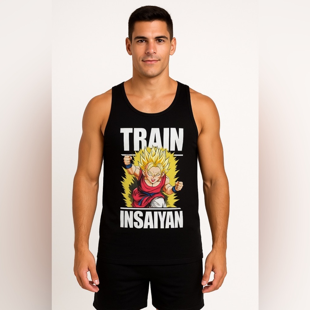 Dragon Ball Z “Train Insaiyan” Graphic Tank Top – Size XL